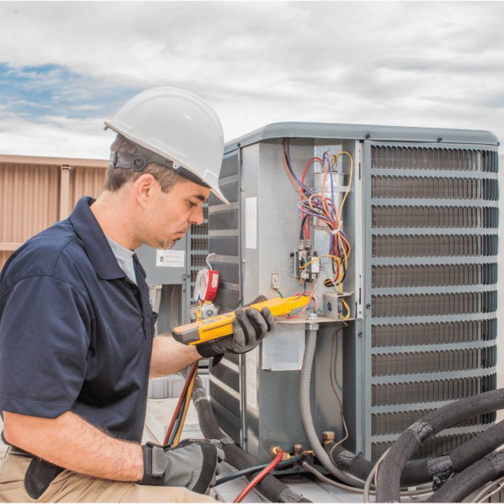 London Duct Cleaning certified duct cleaning technician on a service call in London, Ontario